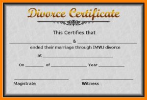 divorce certificate translation